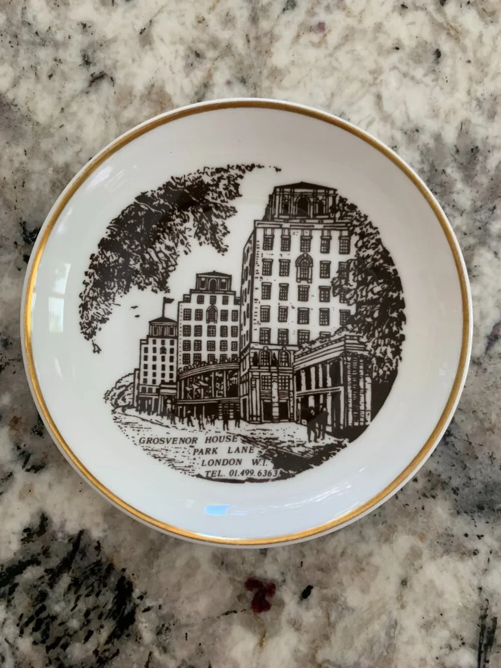 Vintage Wedgwood Trinket Dish London Grosvenor House Hotel